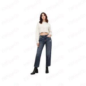 REWASH Low Rise Straight Leg Jeans Size 7 Short Vintage Wash Denim